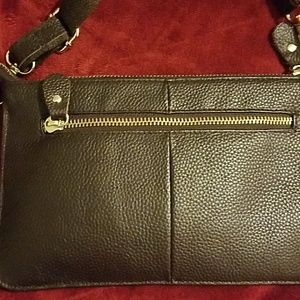 Brown leather purse